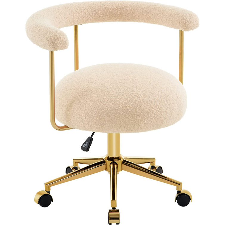 Brayden Studio® Manicure Chair With Rolling Wheels Modern Makeup Vanity Chair Adjustable Nail